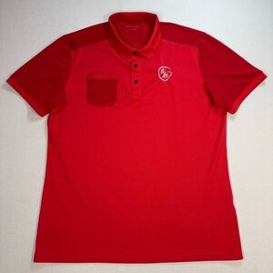 Galvin Green Golf Polo Men's XL Red Pocket Stretch Chinese Character‎ Logo Shirt